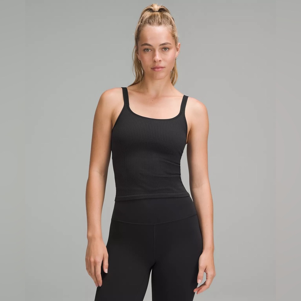 Lululemon Ebb to Street Scoop-Neck Cropped Tank Top, Light Support, B/C Cup